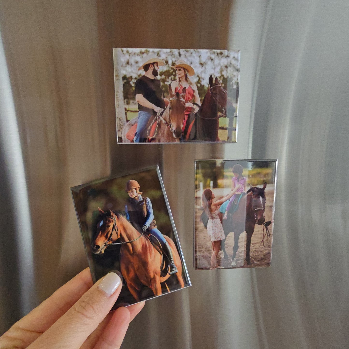 Custom Horse Photo Magnet – Personalized Equine Keepsake Fridge Décor