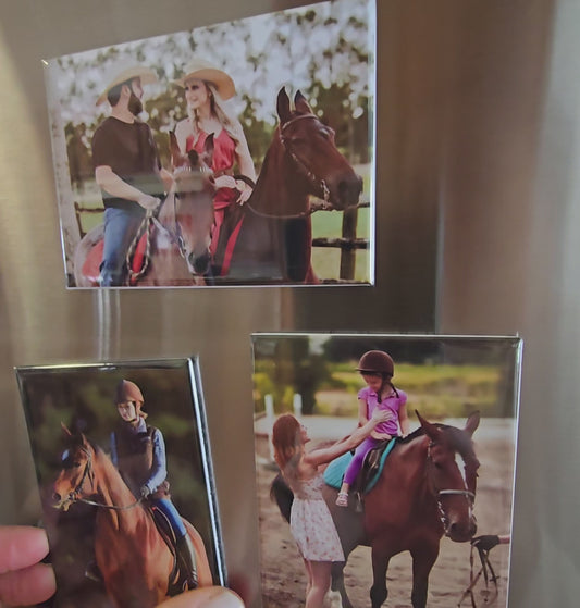 Custom Horse Photo Magnet – Personalized Equine Keepsake Fridge Décor